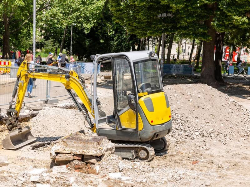 Mini Excavator Sale: What to Check Before You Pay - mini excavator working on a construction site