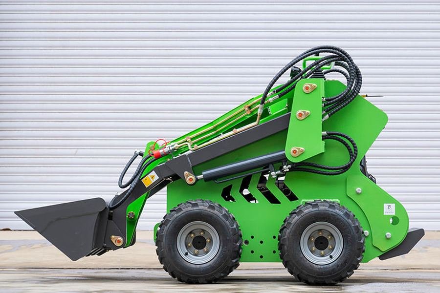 QS-330 mini skid steer loader rear 45 degree view