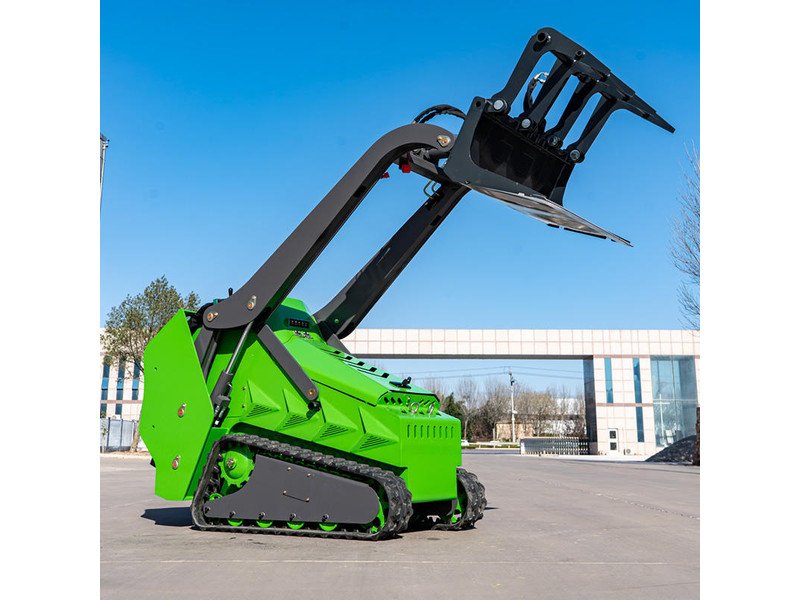 QS-X1300T tracked mini skid steer loader loader arms raised