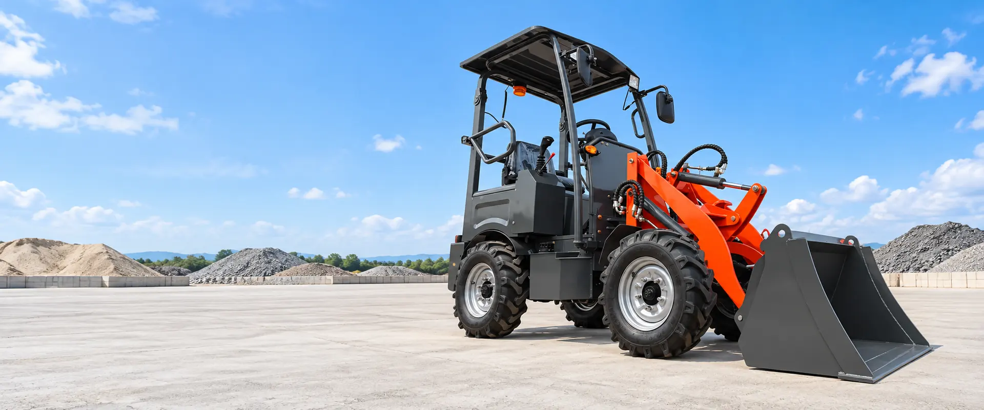 Qisheng compact wheel loader for material handling